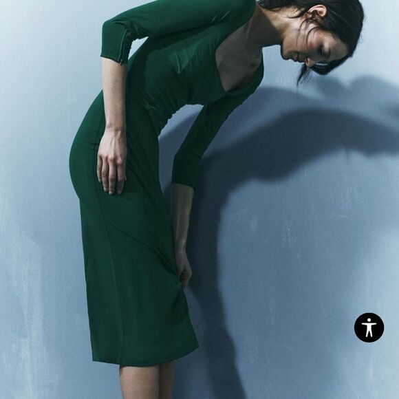 Zara Polyamide Midi Dress Size S NWT - Picture 11 of 14